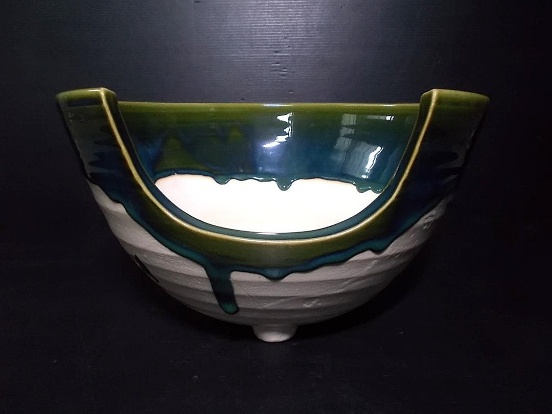 茶道具 風炉釜セット 茶釜 釜環 未使用五徳 良品織部風炉 織部敷板 底瓦 前瓦