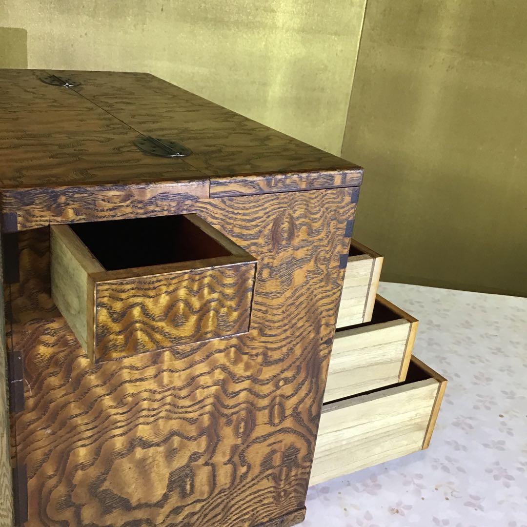 栃玉杢小物入れ　指物師最高傑作　名品