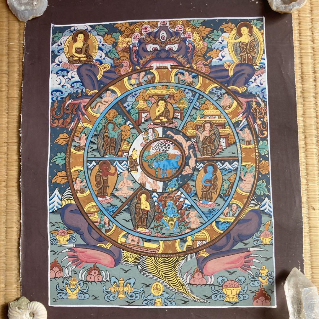 タンカペイント　六道輪廻