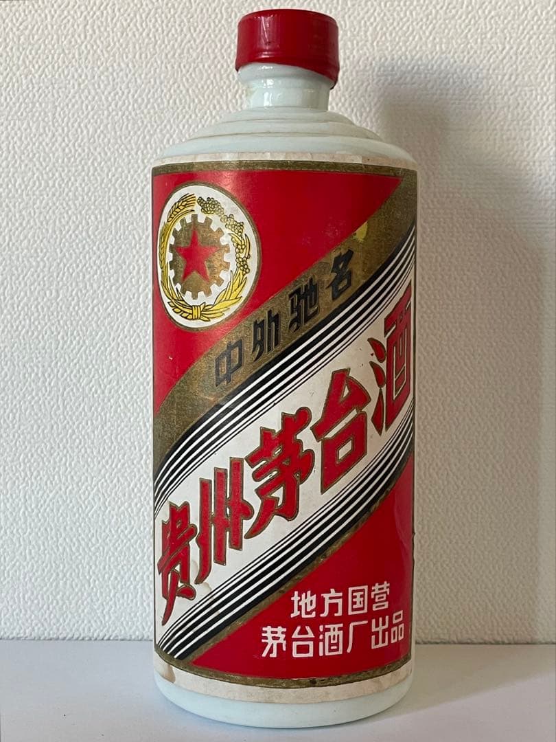 超稀少! 貴州茅台酒1987年 正規品 五星麦 マオタイ酒54度 重さ1025g
