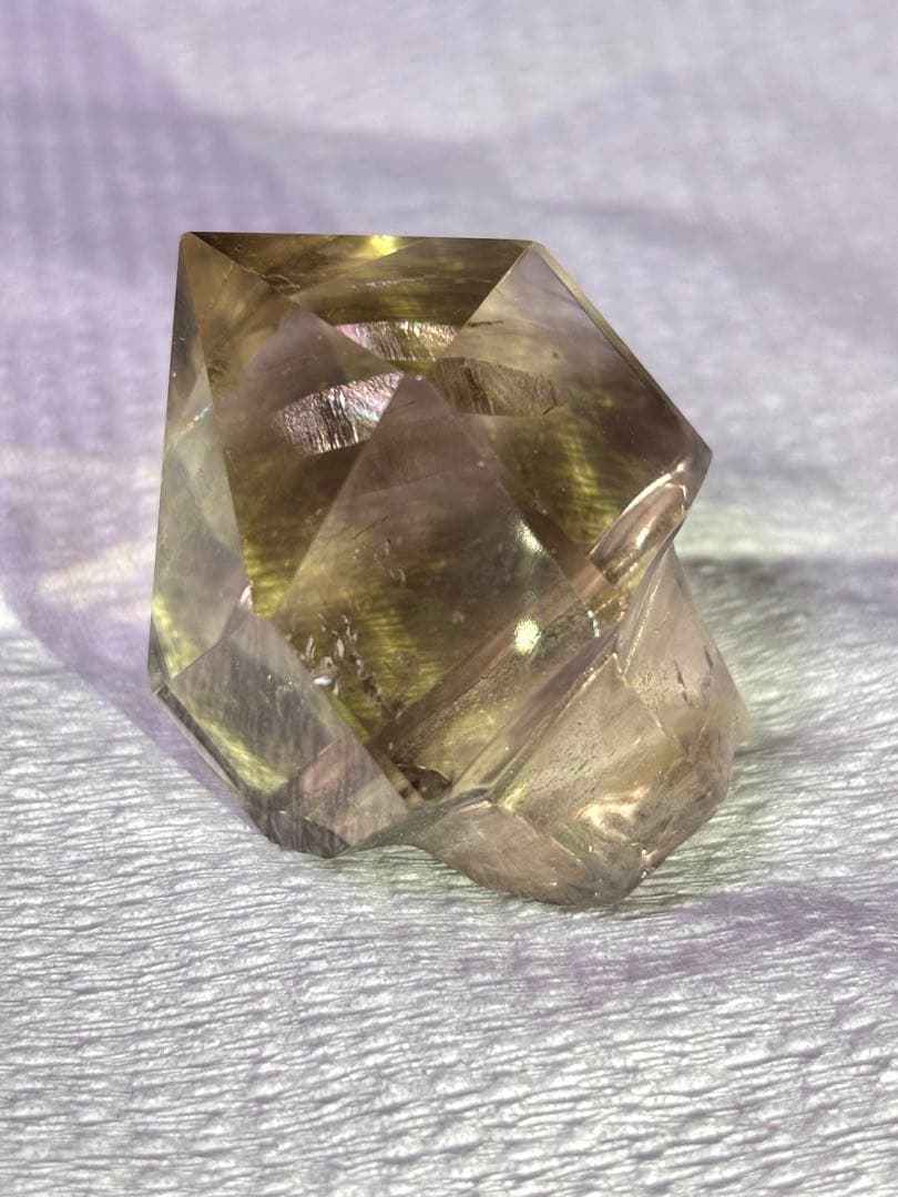 【超希少】天然シトリン 多重ファントム 非加熱 セプタークォーツ ポイント