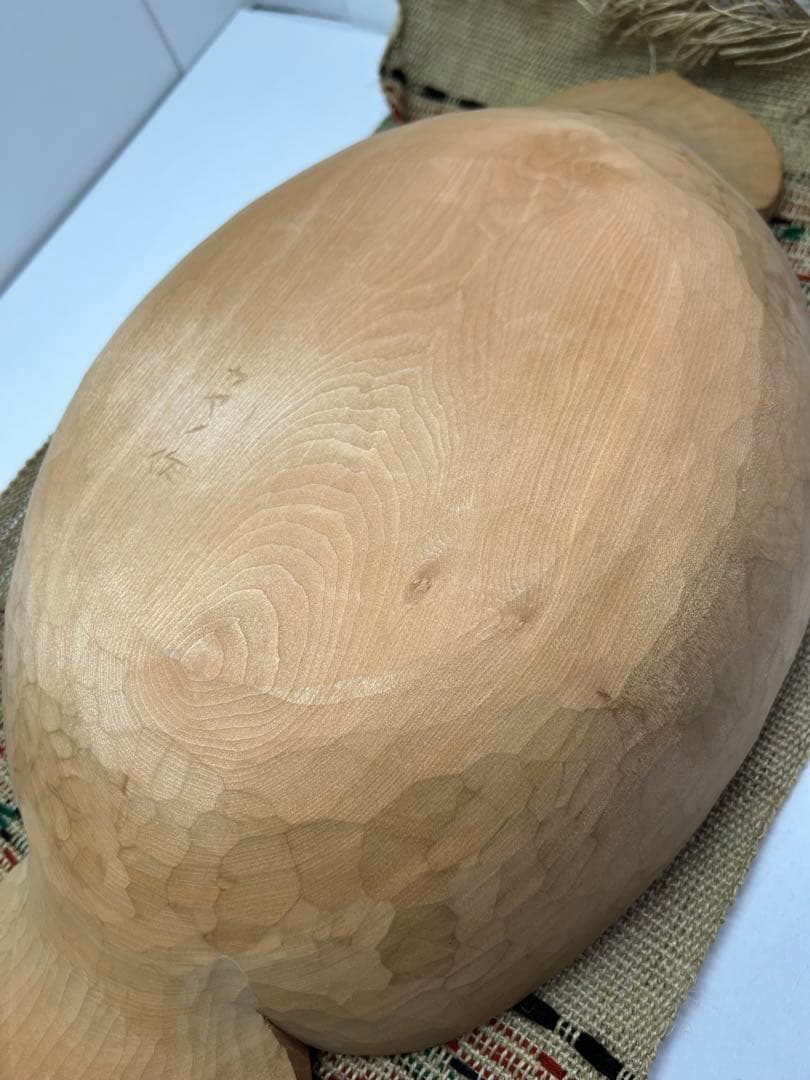 アイヌ美術蒐集家のコレクション品 20世紀 木地刳抜 木彫ニマ(深皿)民族芸術