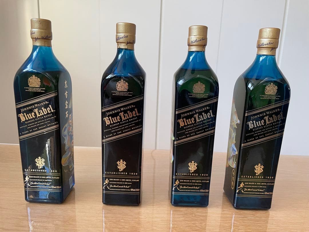 【中国限定版】ジョニーウォーカー Blue Label 200mlx4本セット