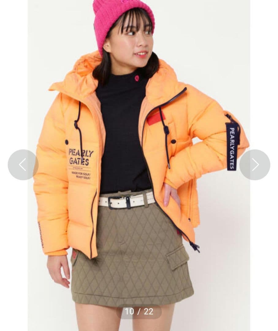 PEARLY GATES ストレッチダウンジャケット オレンジ1