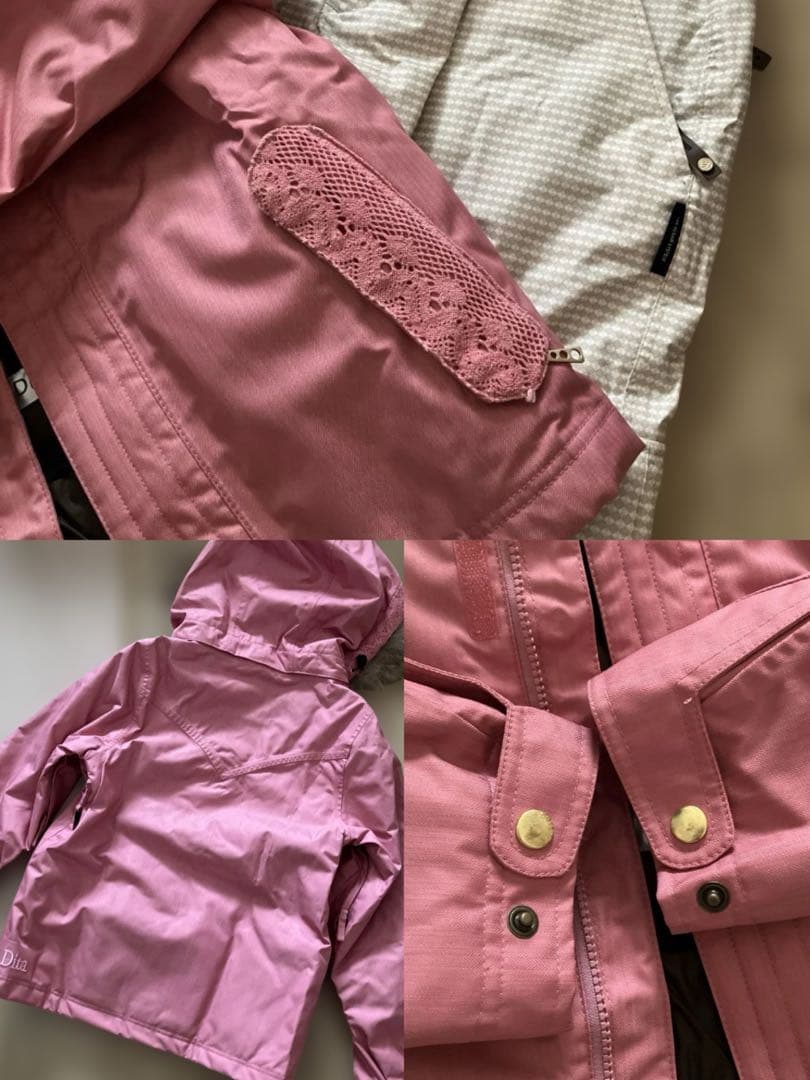 ◾️スノボウェア◾️ 上下セット(グローブおまけ) ｜Dita White｜レア♡