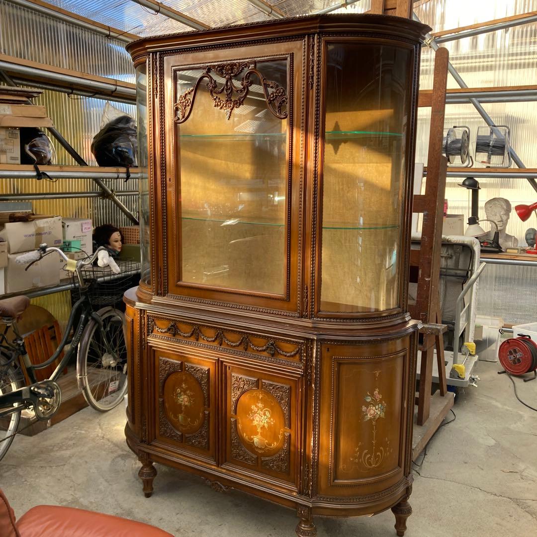 ♡*様 引き取り限定 イタリア製 ロココ 大型 ガラスキャビネット サルタレッリ
