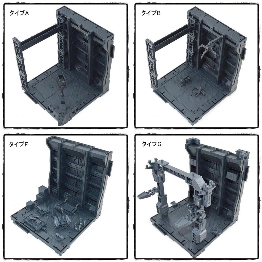 ガンプラ ジオラマ ベース (A+B+F+Gセット) 格納庫 基地