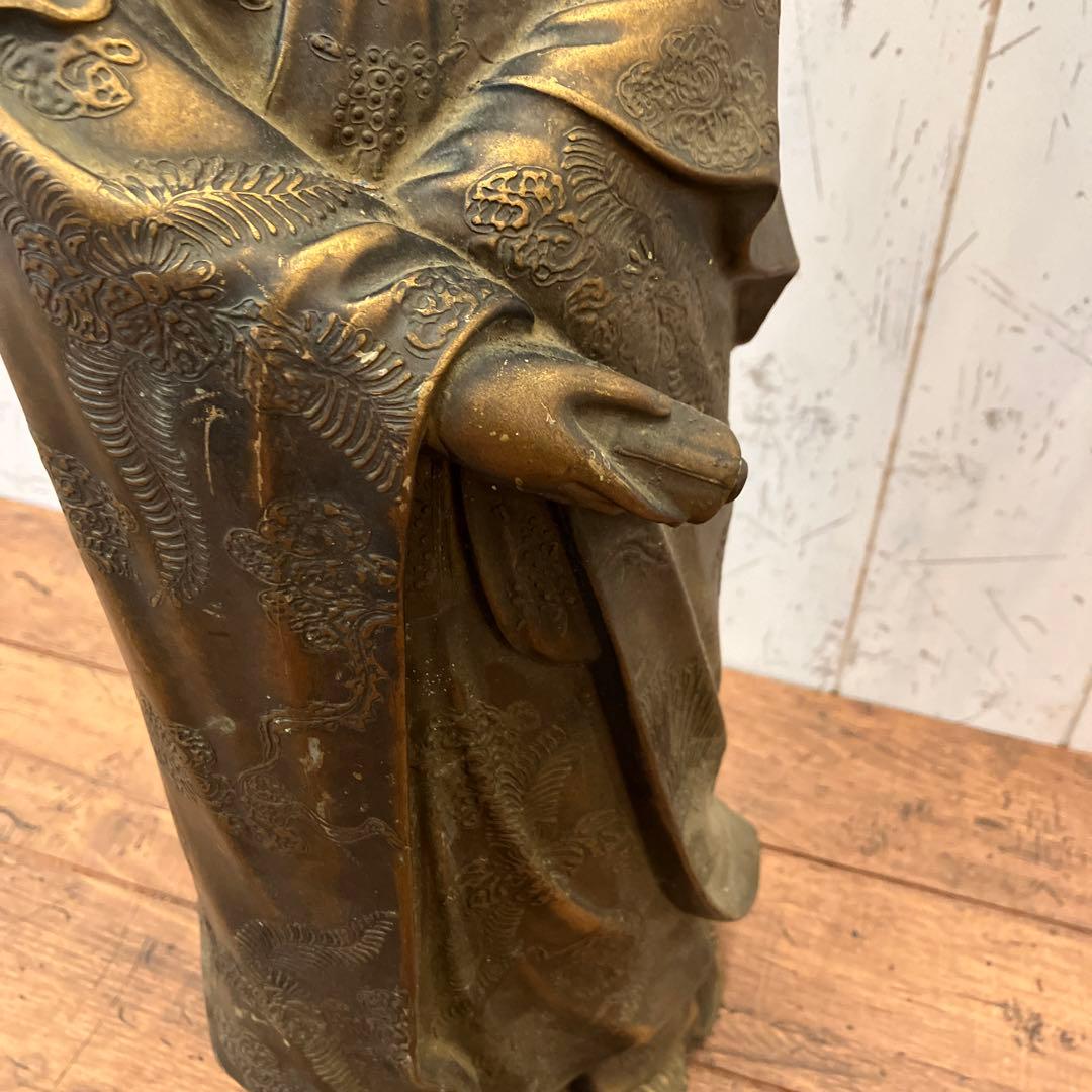 昭和レトロ 金属製 観音菩薩像 観音様 置物 オブジェ インテリア