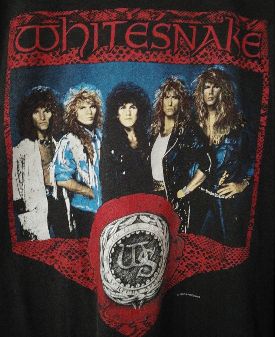 87年製·ビンテージ!ホワイトスネーク“アメリカツアー1987-88”　黒　L