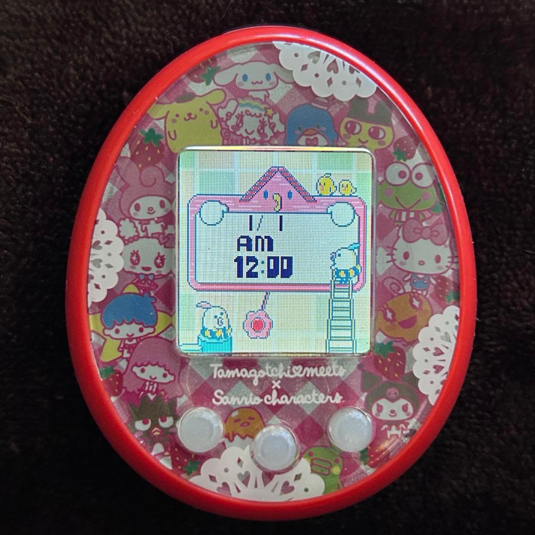 【美品】たまごっちみーつ サンリオキャラクターズ レッド 赤 BANDAI 箱無