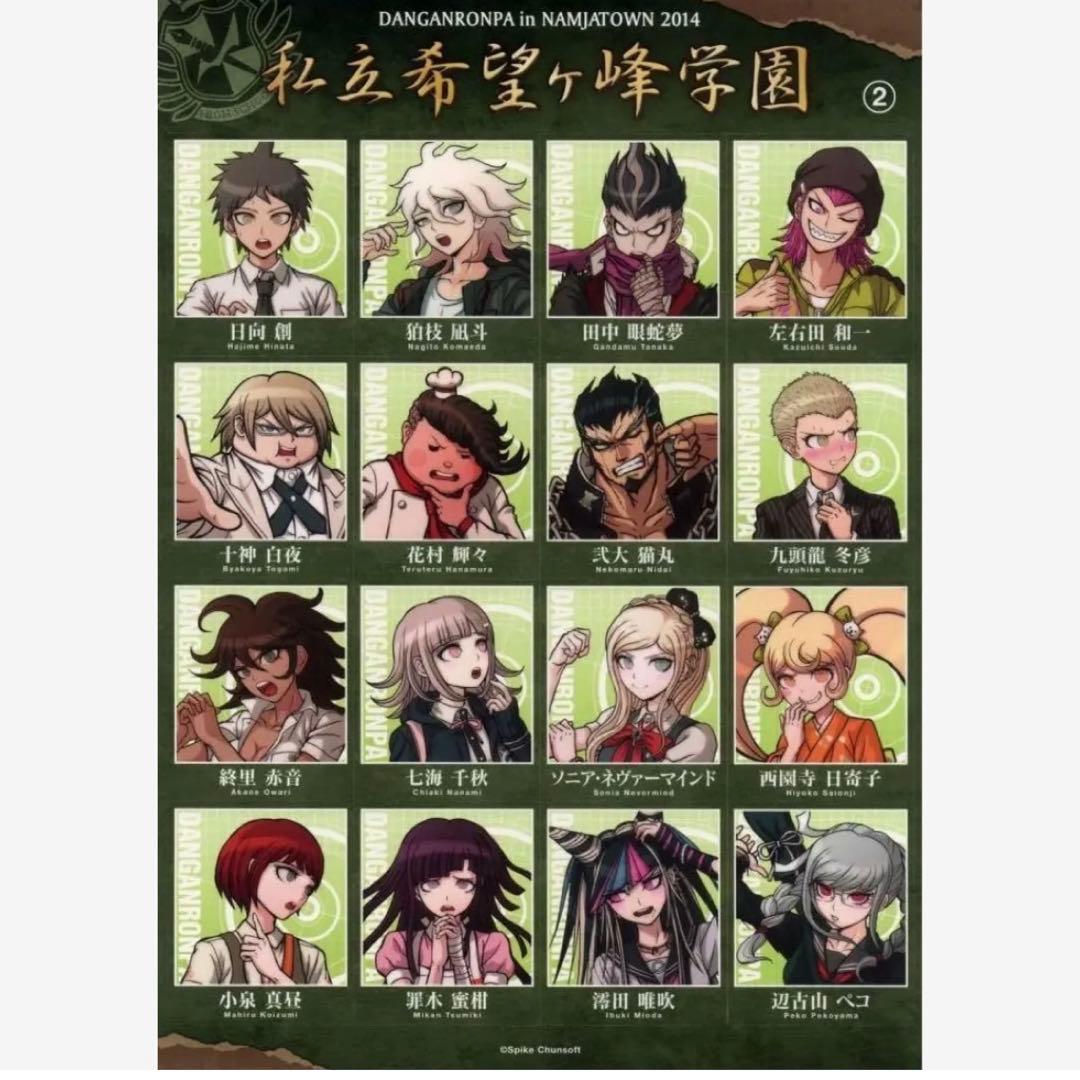 ダンガンロンパ ナンジャタウン 2014 卒業アルバム風A3シール 学生証 2