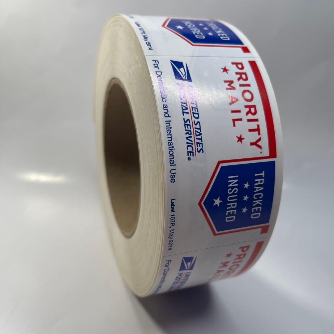 海外郵政ラベル 赤 ロール売り