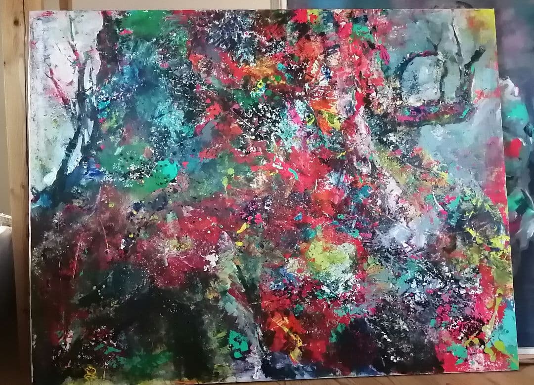 アクリル絵画　F80号　額縁は付きません。