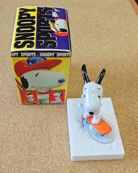 スヌーピー スケボー フイギュア ヴィンテージ 置物 FLAMBRO社製