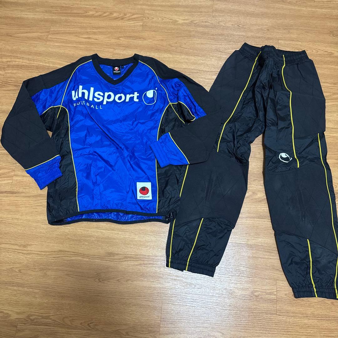 【中古・美品】uhlsport ピステ・ウィンドブレーカー Sサイズ　上下セット