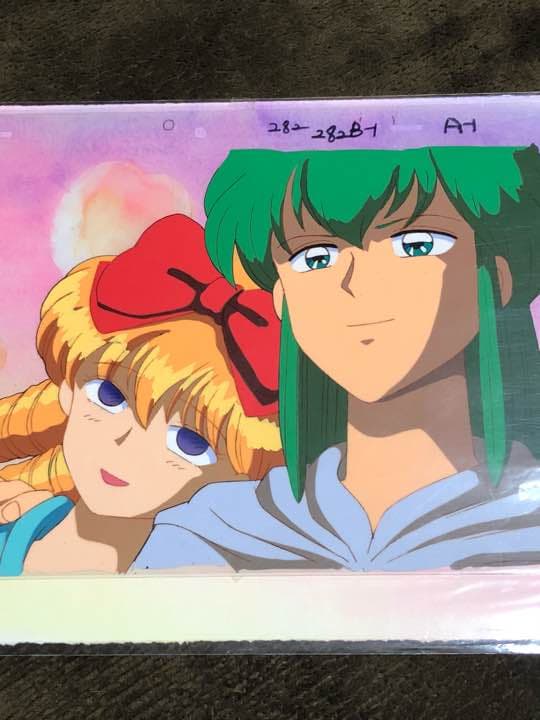 セル画 赤ずきんチャチャ セラヴィ先生とエリザベス風ドロシーちゃん 直筆背景付