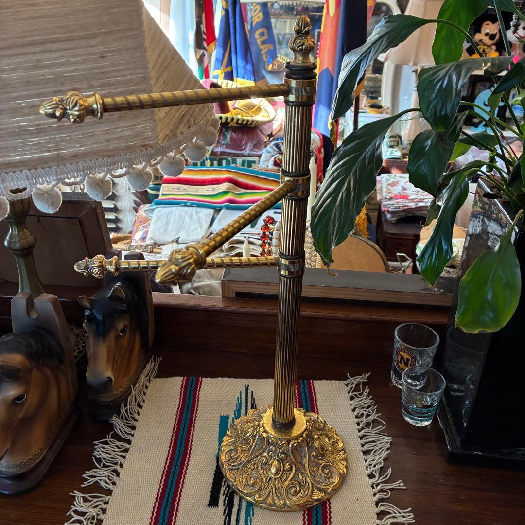 豪華！50s〜ゴールドカラー3段アクセサリー飾り棚アメリカアンティークUSA雑貨