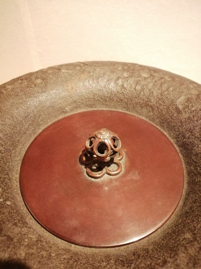 【茶事具】釜師浄栄　柏釜　茶釜　釜400