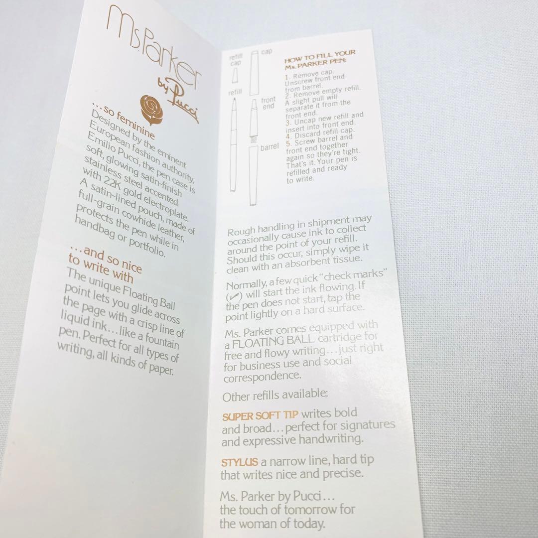 希少★MS. PARKER BY PUCCI ボールペン 22K エミリオプッチ