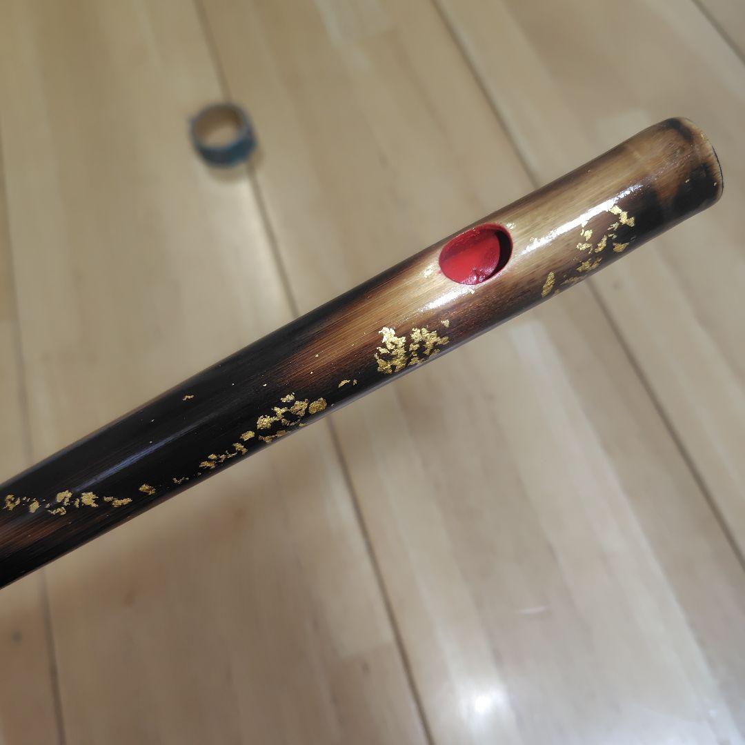 篠笛 七穴六本調子 炙り金箔 ５０