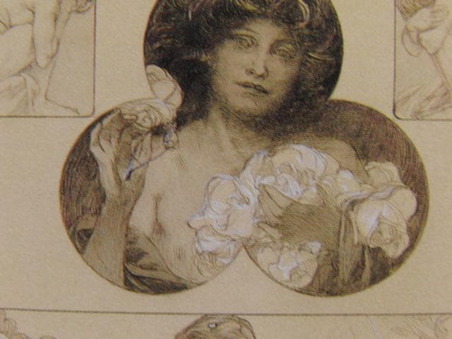 アルフォンス・ミュシャ、「装飾人物集」図31のための素描