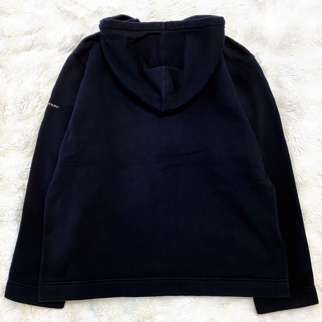 【大きいサイズ】バーバリー ゴルフ ノバチェック パーカー ネイビー ホース刺繍