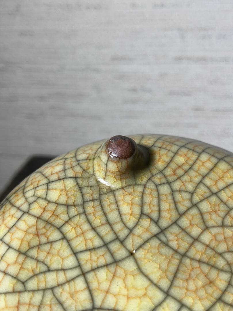 明　哥釉三足香炉　明時代