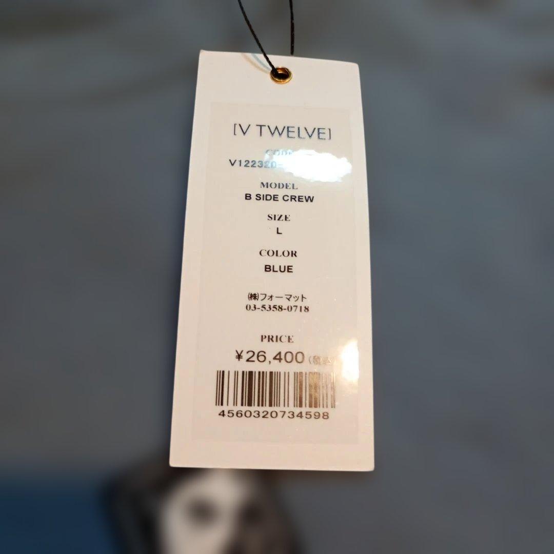 v12ゴルフV TWELVE B SIDE CREW Lサイズ ブルー