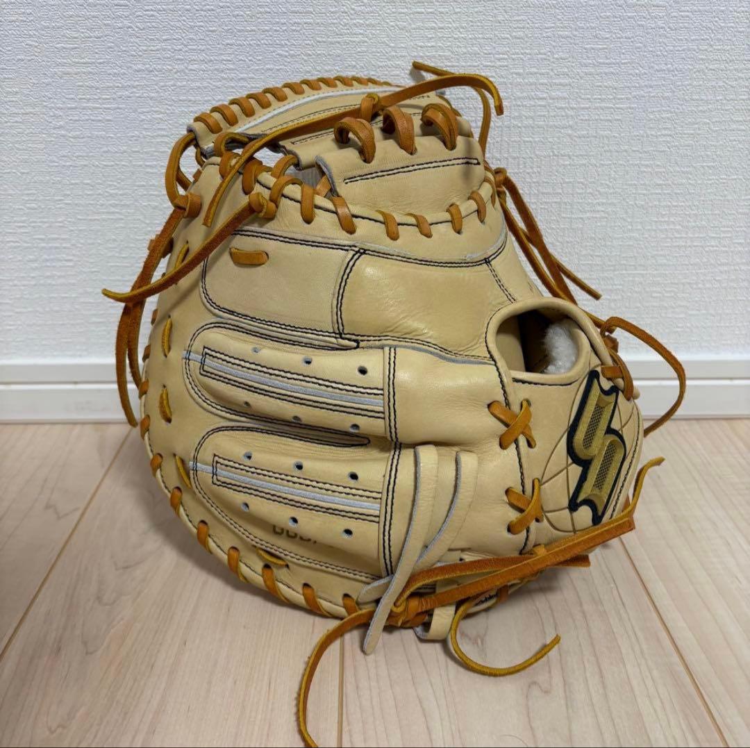 【新品未使用】 キャッチャーミット 硬式 SSK 栄 捕手用 キャメル×タン