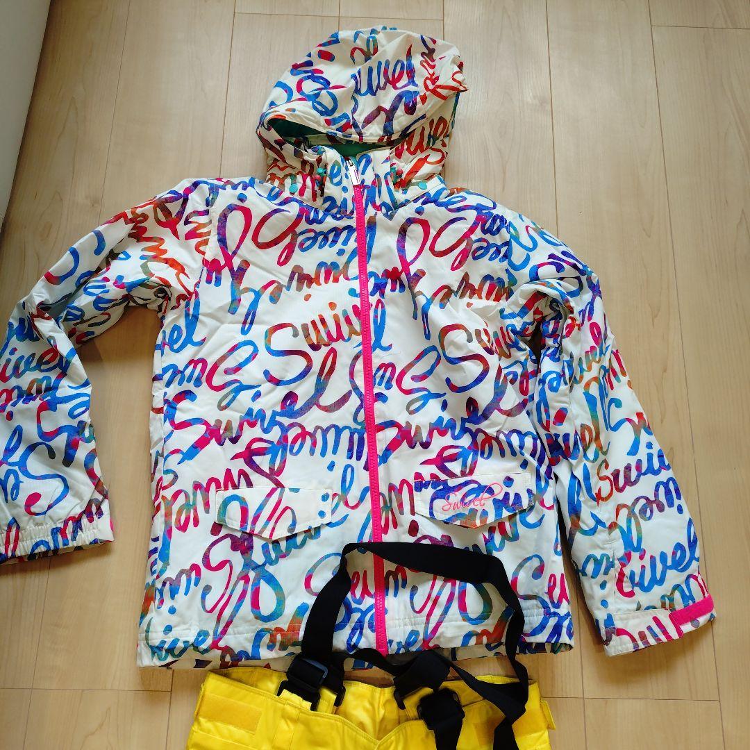 子ども用スキーウェア ホワイト/イエロー