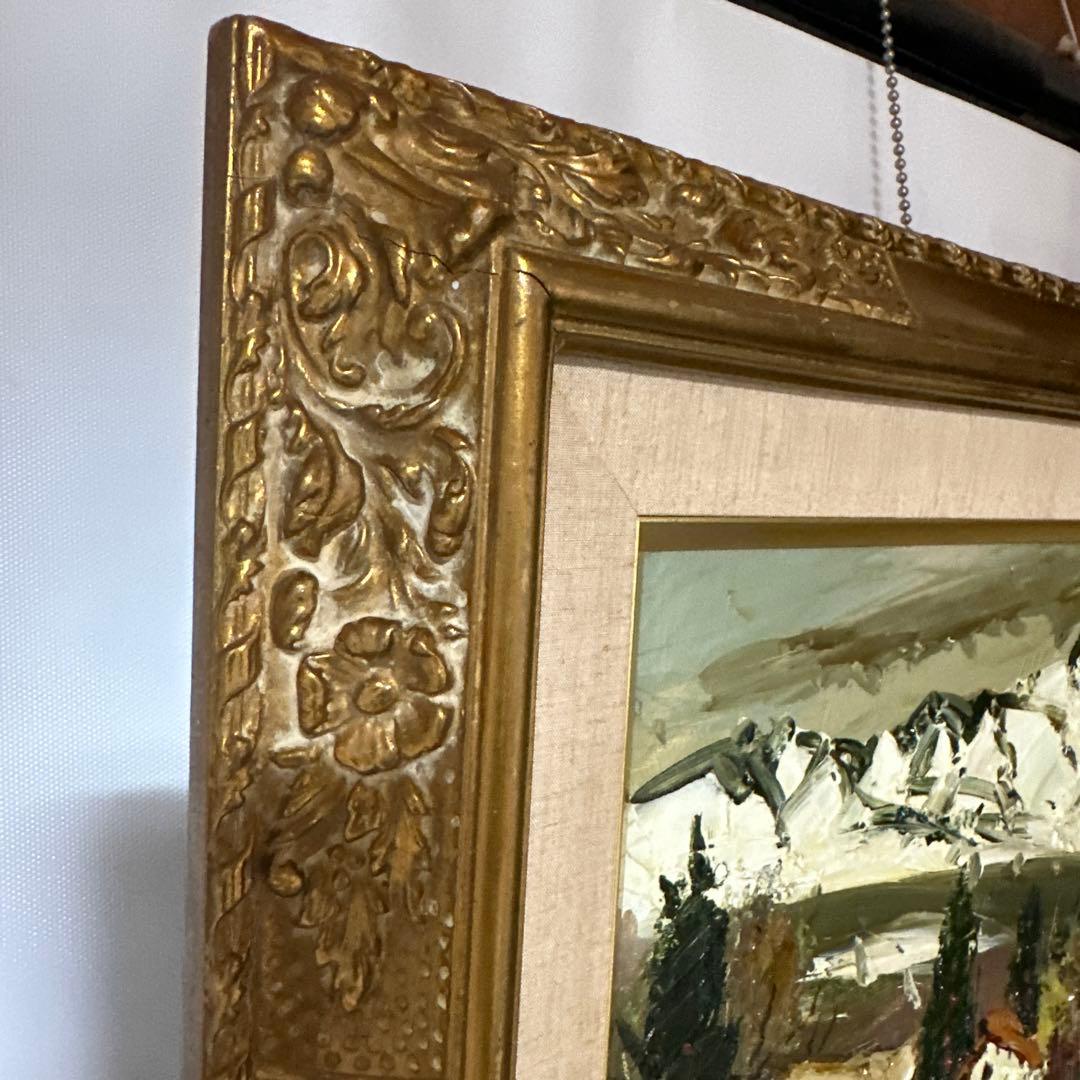 作家作品　若林茂佳　晩秋の信濃路　肉筆　油彩　絵画　価値あり　真作保証