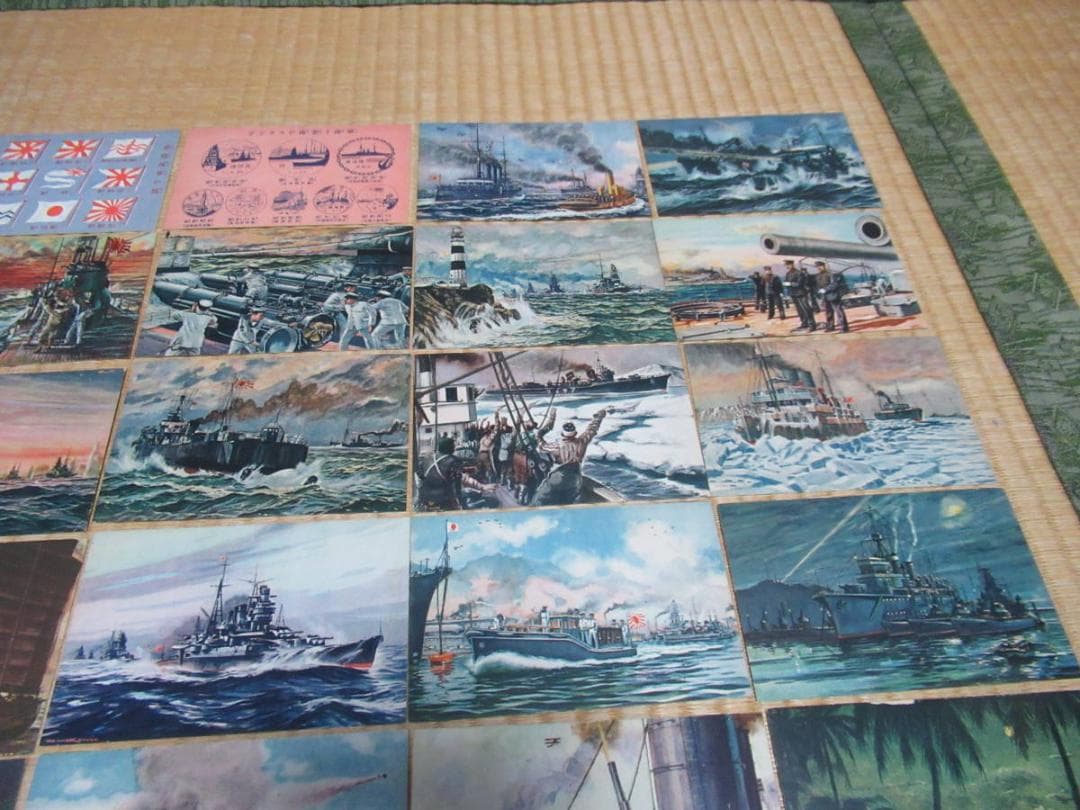 ◆美品 昭和初期発行◆附録 少年倶楽部絵はがき30枚 帝国海軍 柳田謙吉画