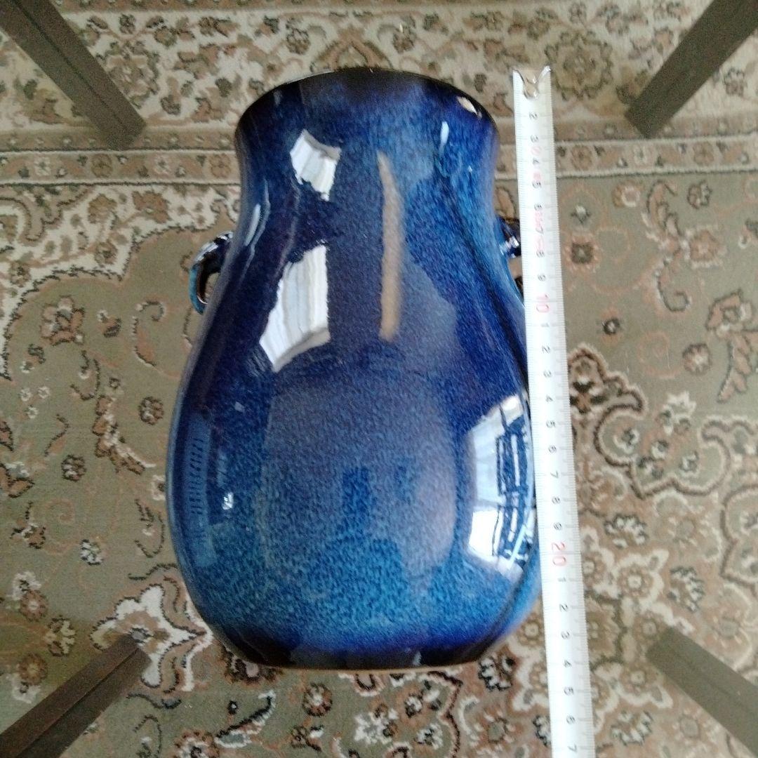 中国骨董【 鈞磁窯変象耳尊、礼器花瓶】陶磁器名品貴重希少在銘あり大変縁起の良い物