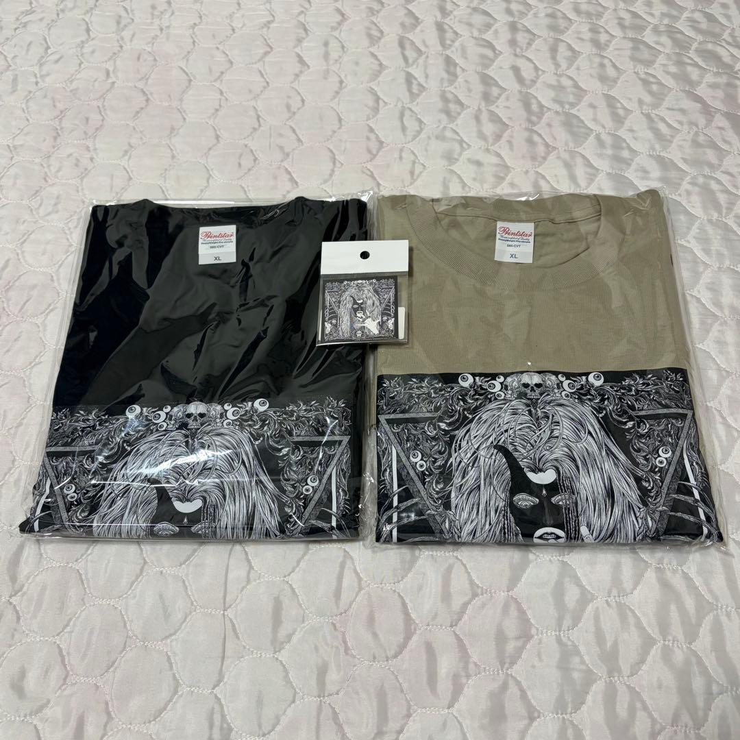 未使用 Tシャツ 2枚セットXLサイズ hide 斑鳩 コラボ ステッカー付き