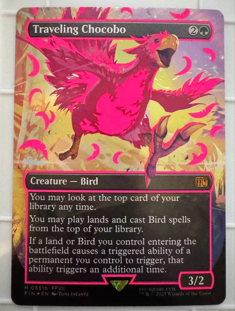 旅するチョコボ ネオンインク赤 foil ピンク