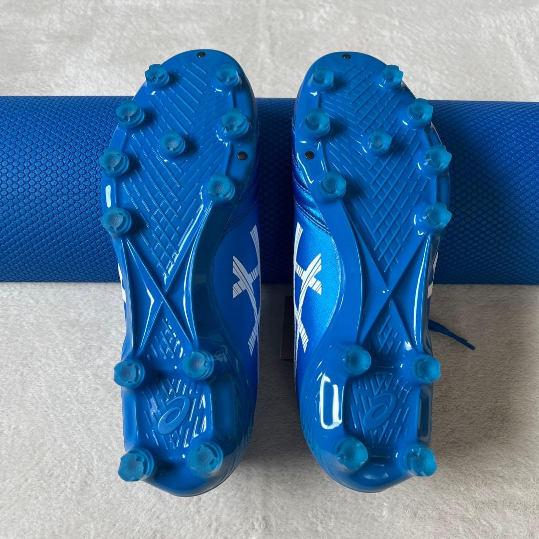 asics サッカーシューズ スパイク 青　25.5cm