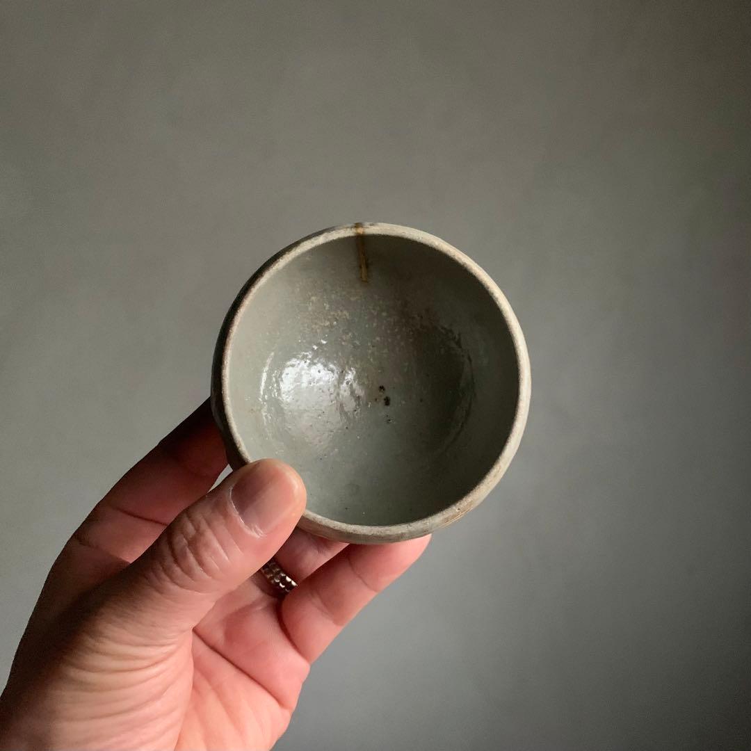 高麗青磁 白黒象嵌 盃 ぐい呑み 酒器 古美術 古道具 アンティーク