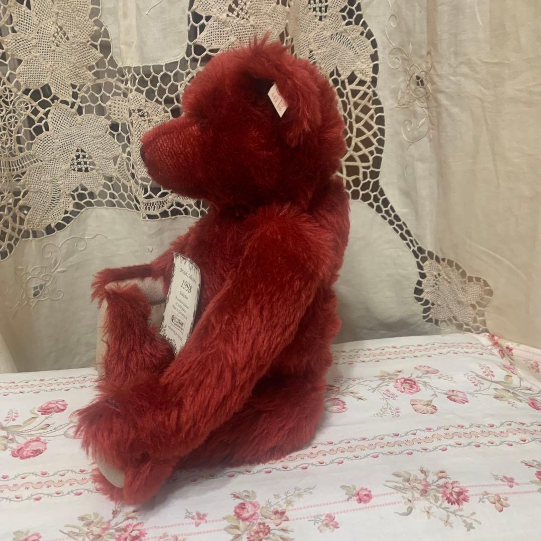 シュタイフ Steiff白ダグ　クマ　熊　ベア　レッド