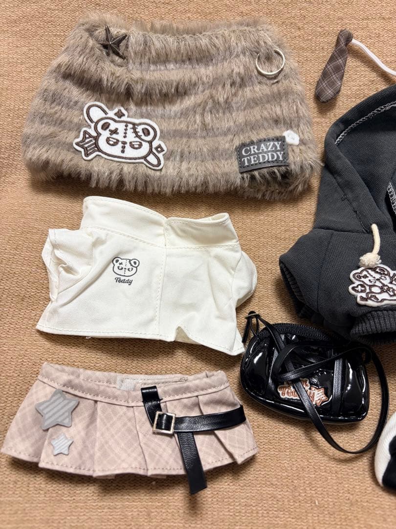 新品♡ぬいぐるみ服20cm 着せ替えぬい ぬい活 パンク 3着まとめ