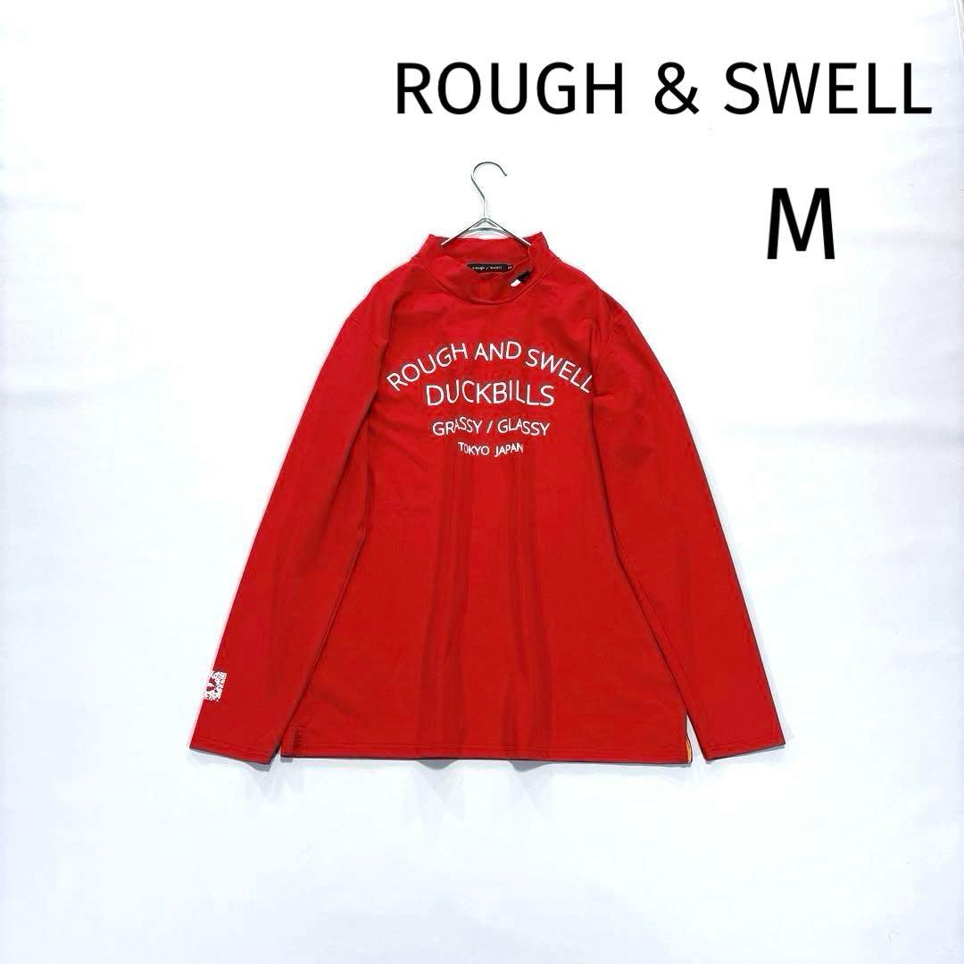 ラフアンドスウェル　長袖モックネックシャツ　ハイネック　レッド　M メンズ