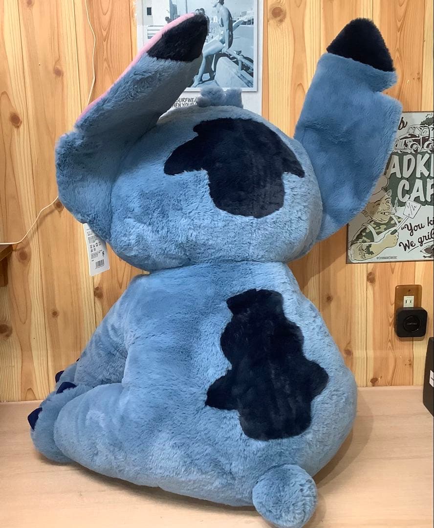 ★未使用品★スティッチ 特大ぬいぐるみ ブランケット付き 　●292