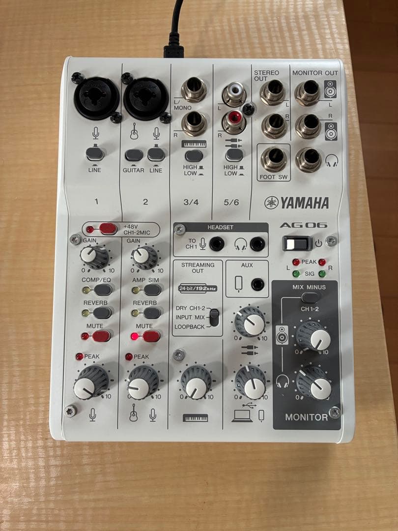 YAMAHA AG06MK2W オーディオインターフェイス