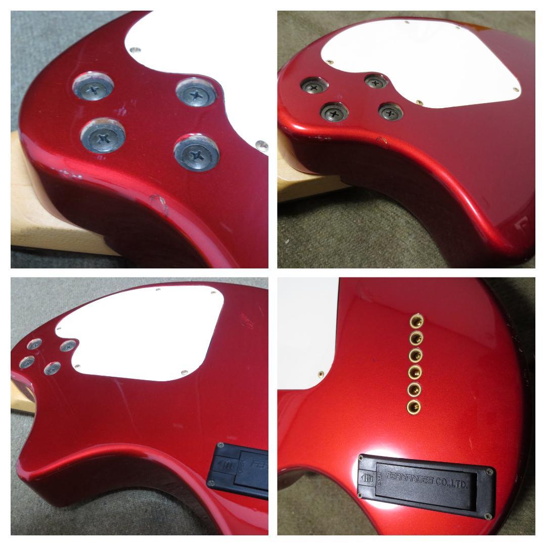 【整備済】フェルナンデス ZO-3ギター レッド×ゴールドパーツ