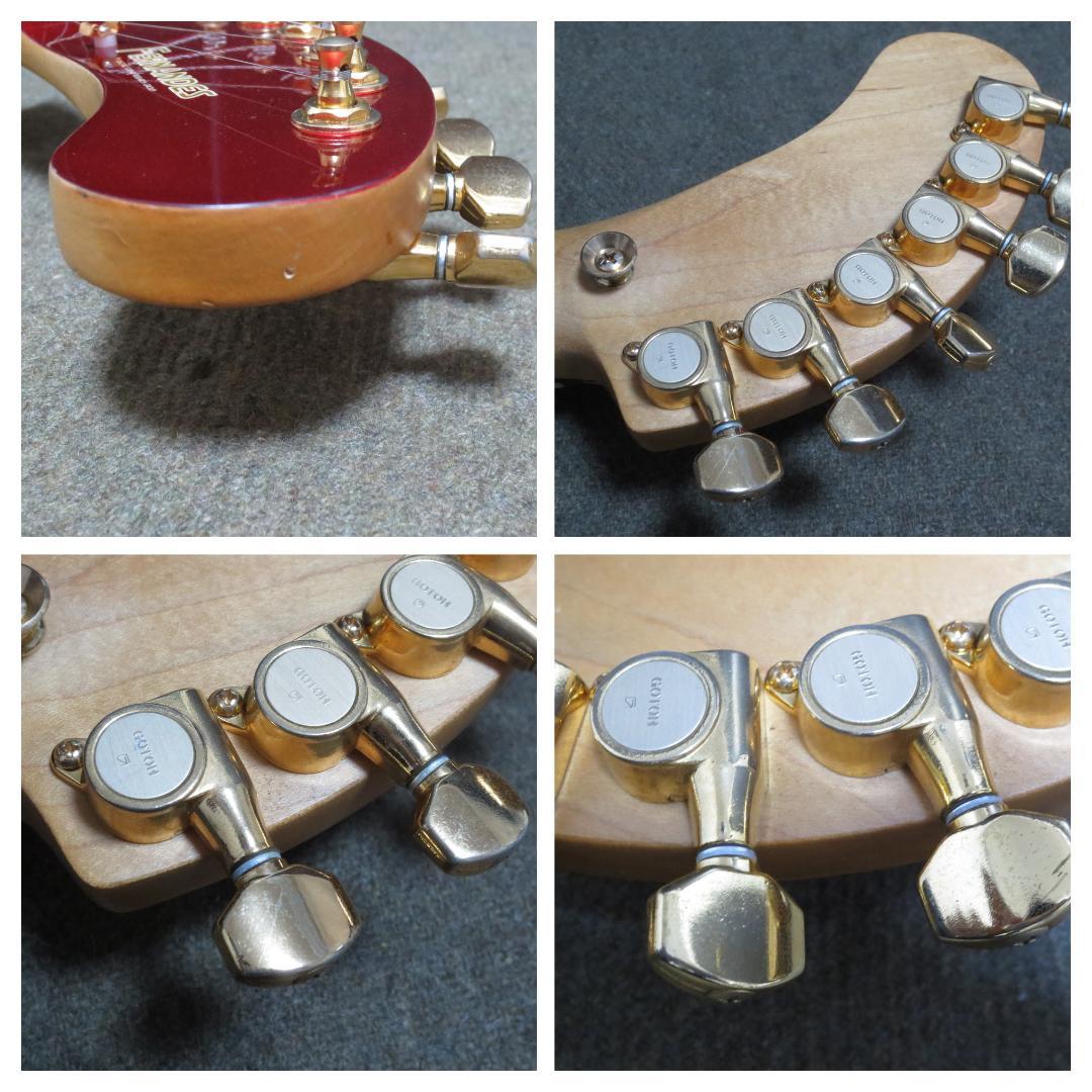 【整備済】フェルナンデス ZO-3ギター レッド×ゴールドパーツ