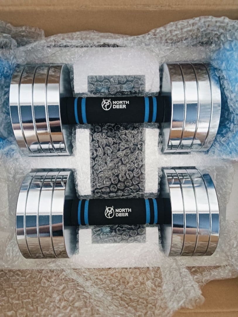 【ほぼ未使用】Northdeer 10kg×2 20kgダンベル※バーベル変更可