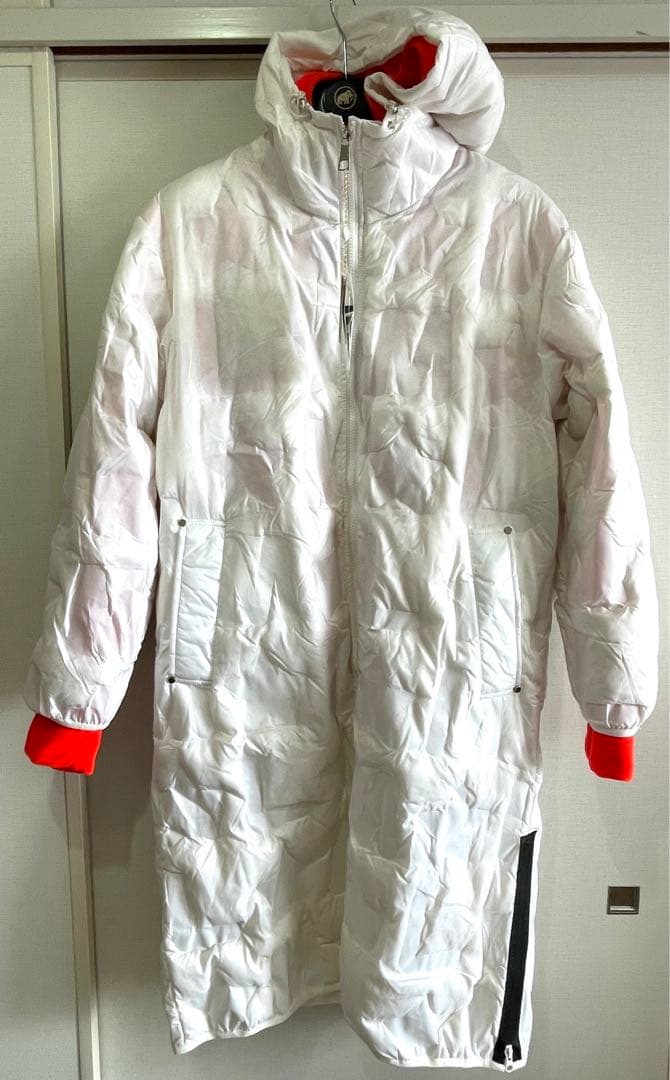 【新品】マークアンドロナ・ロングダウン・2WAYフード付ダウン・ホワイト 46