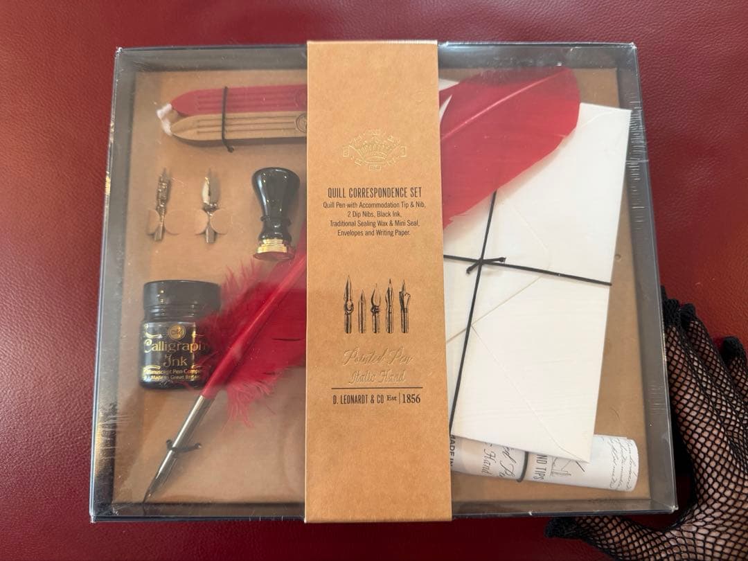 英国製 羽ペン文房具セット