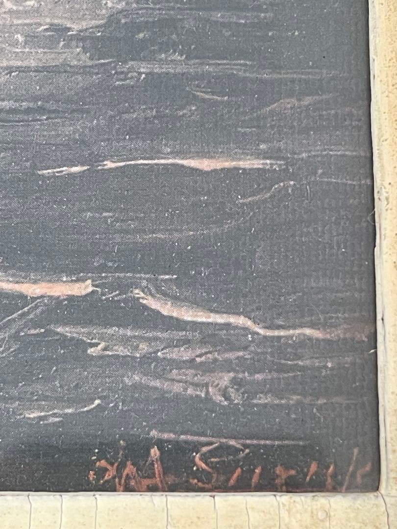 鈴木政輝 「ベニス」 油彩画 額装　昭和の絵画