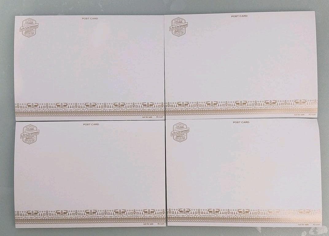ラルク　会場限定クリスマスカード 全4種類　2018 L'ArChristmas