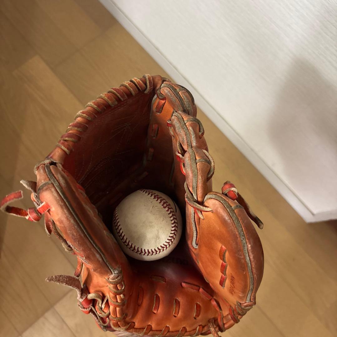 硬式野球グローブ 赤色 ミズノプロ